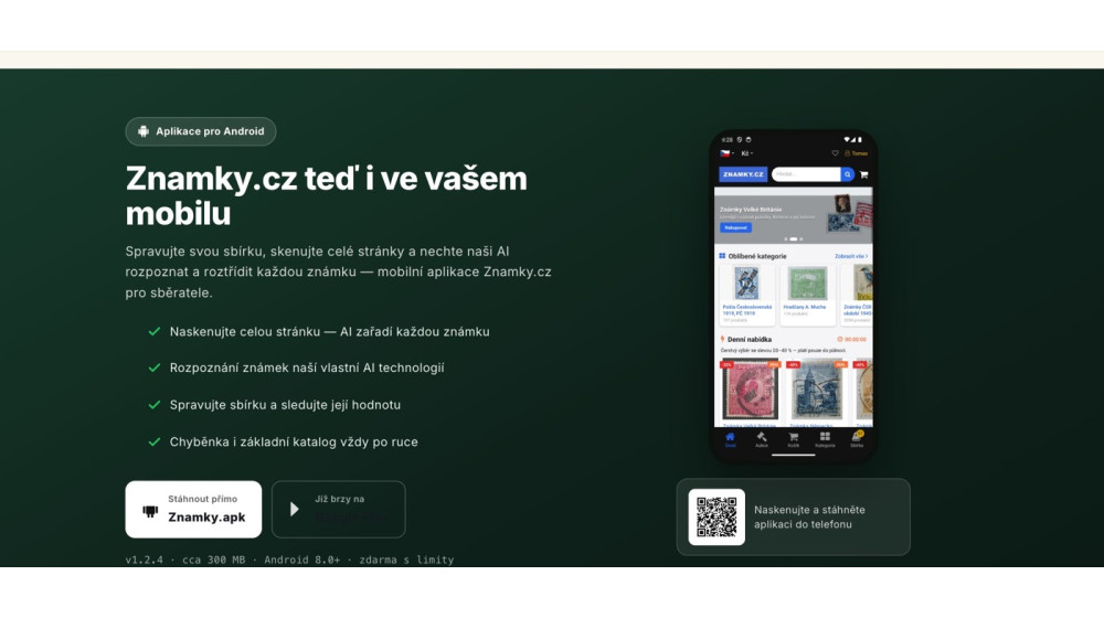 Mobilní aplikace Znamky.cz – kompletní průvodce funkcemi