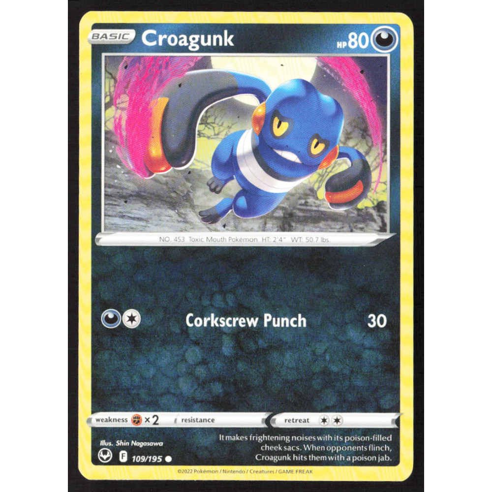 Pokemon Karte, 109/195, Gebraucht, Croagunk