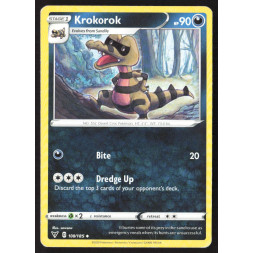 Pokemon Karte, 108/185, Gebraucht, Krokorok, HP 90
