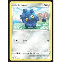 Pokemon Karte, 101/163, Gebraucht, Bronzor, HP 60