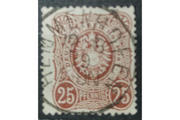 Selo Reich Alemão, 25Pfge., Mi.35, Usado/#