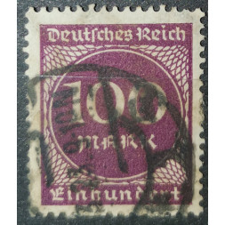 Sello Imperio Alemán (Deutsches Reich), 100Mk., Mi.268, Usado/#