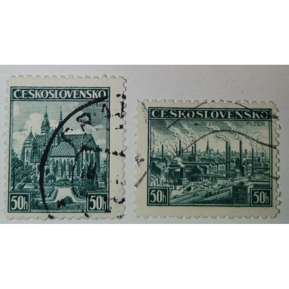 Serie Checoslovaquia, 50h, Pof.344-345, Usado/#