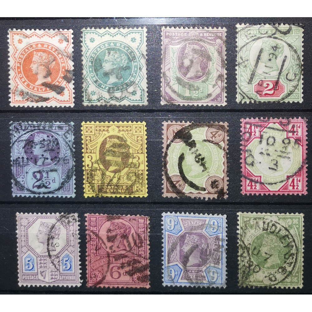 Serie Gran Bretaña, ½P-1S, Sg.197-211, Usado/#