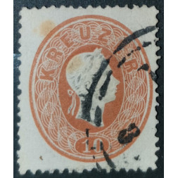 Briefmarke Österreich 10Kr, Mi.21, Used/#