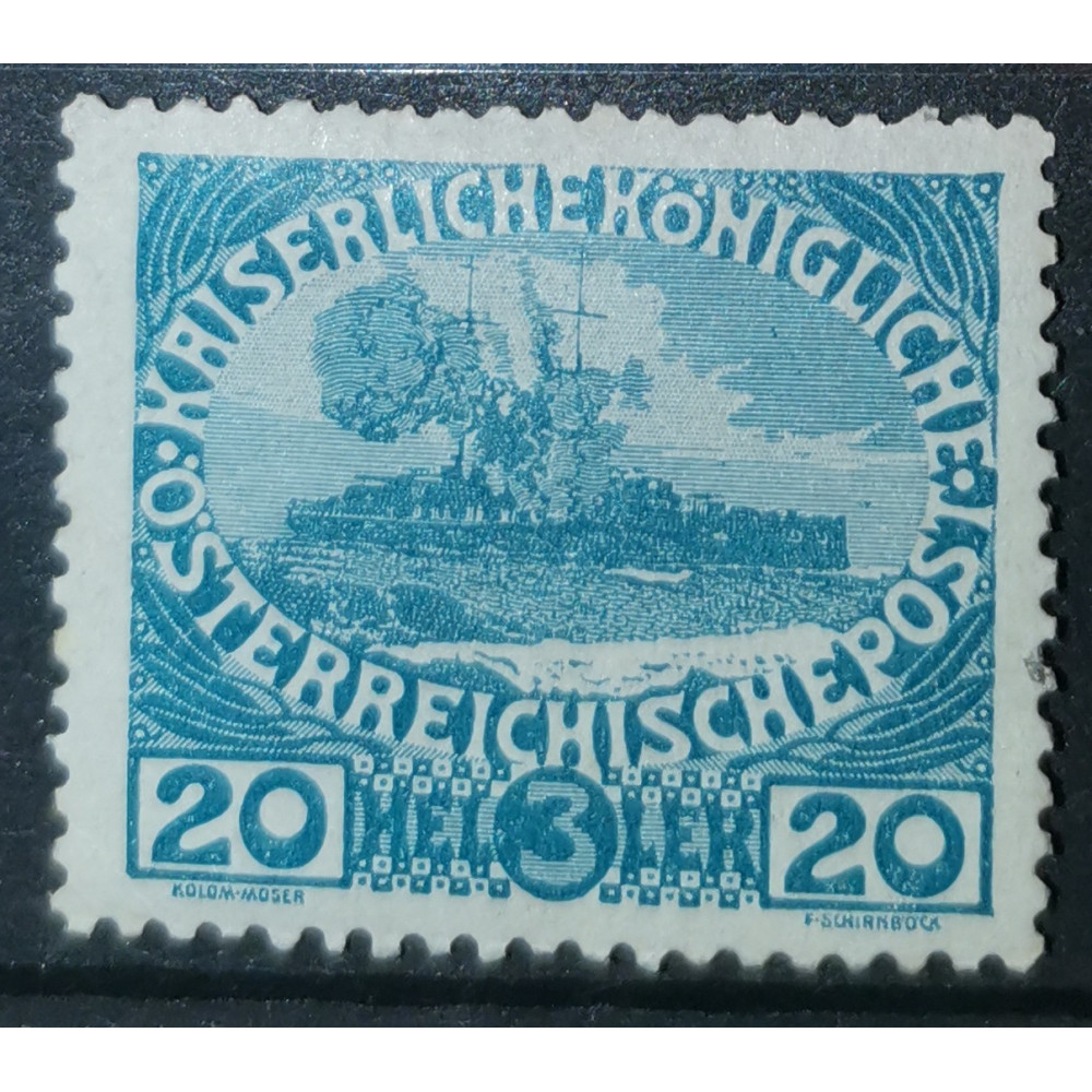 Selo Áustria, 20+3 H, Mi.183, MH*