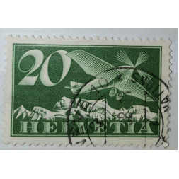 Briefmarke Schweiz, 20(C), Mi.213x, Used/#