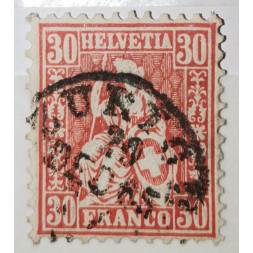 Briefmarke Schweiz, 30(C), Mi.25, Used/#