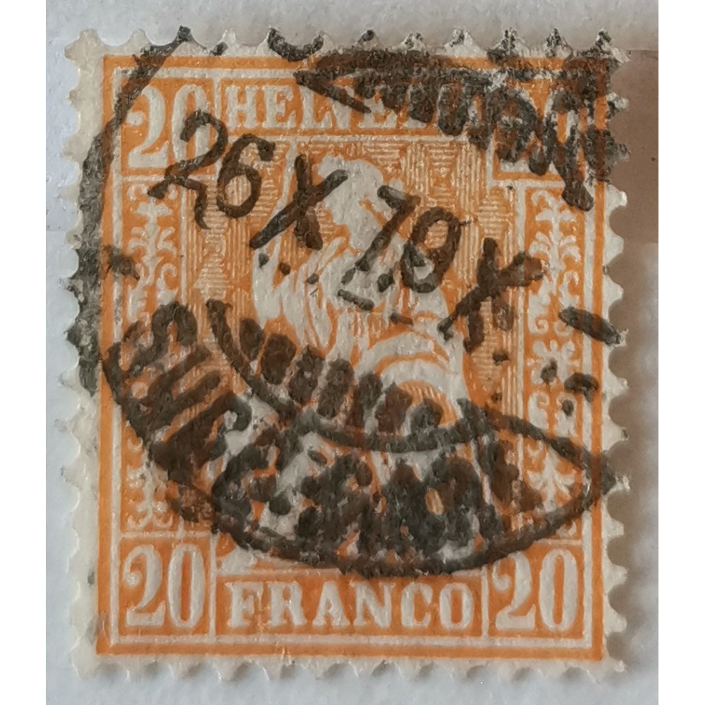 Briefmarke Schweiz, 20(C), Mi.24, Used/#