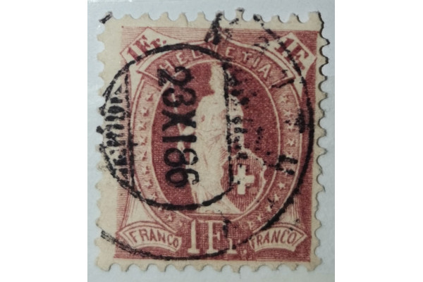 Známka Švýcarsko, 1Fr, Mi.63D#