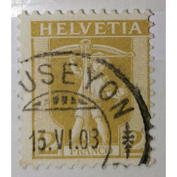 Briefmarke Schweiz, 2(C), Mi.95, Used/#