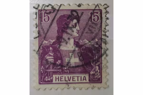 Známka Švýcarsko, 15(C), Mi.100#
