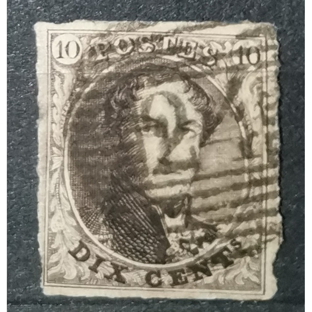 Sello Bélgica, 10c, Mi.3By, Usado/#
