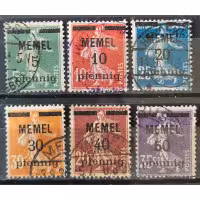 Serie Territorio de Memel, 5 - 50Pf, Mi.18-23, Usado/#