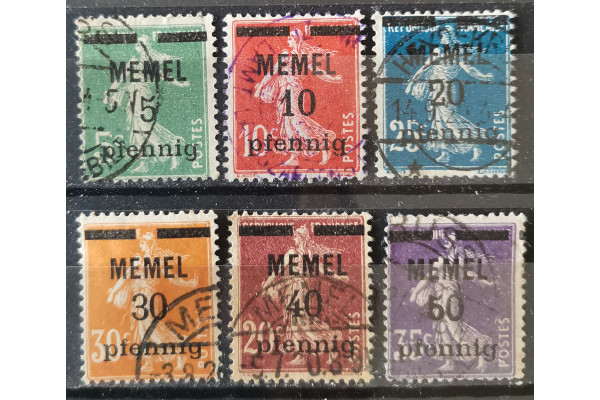 Série Memelgebiet, 5 - 50Pf, Mi.18-23#