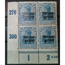 Block of four Memelgebiet, 30Pf, Mi.5, MNH**