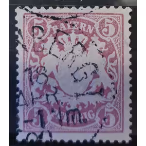 Známka Bavorsko, 5 Pf, Mi.55#