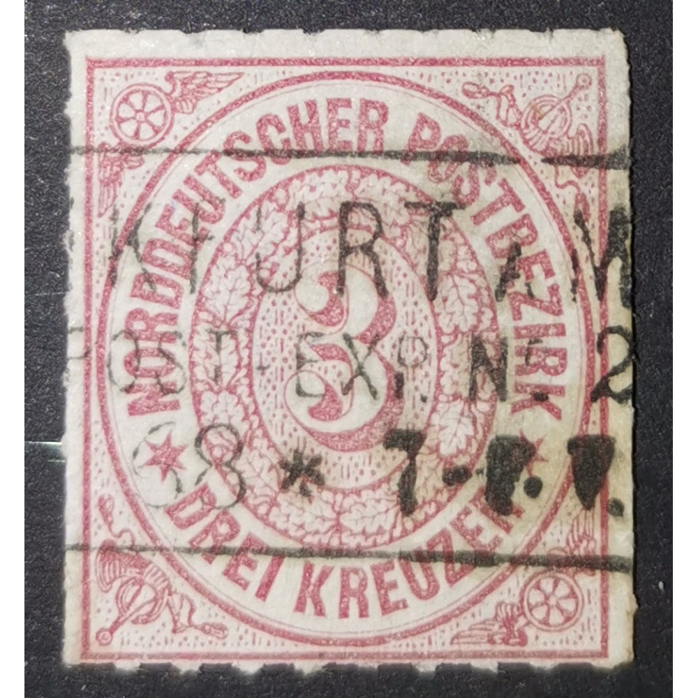 Stamp North German Postal District, 3 Kr, Mi.9, Used/#