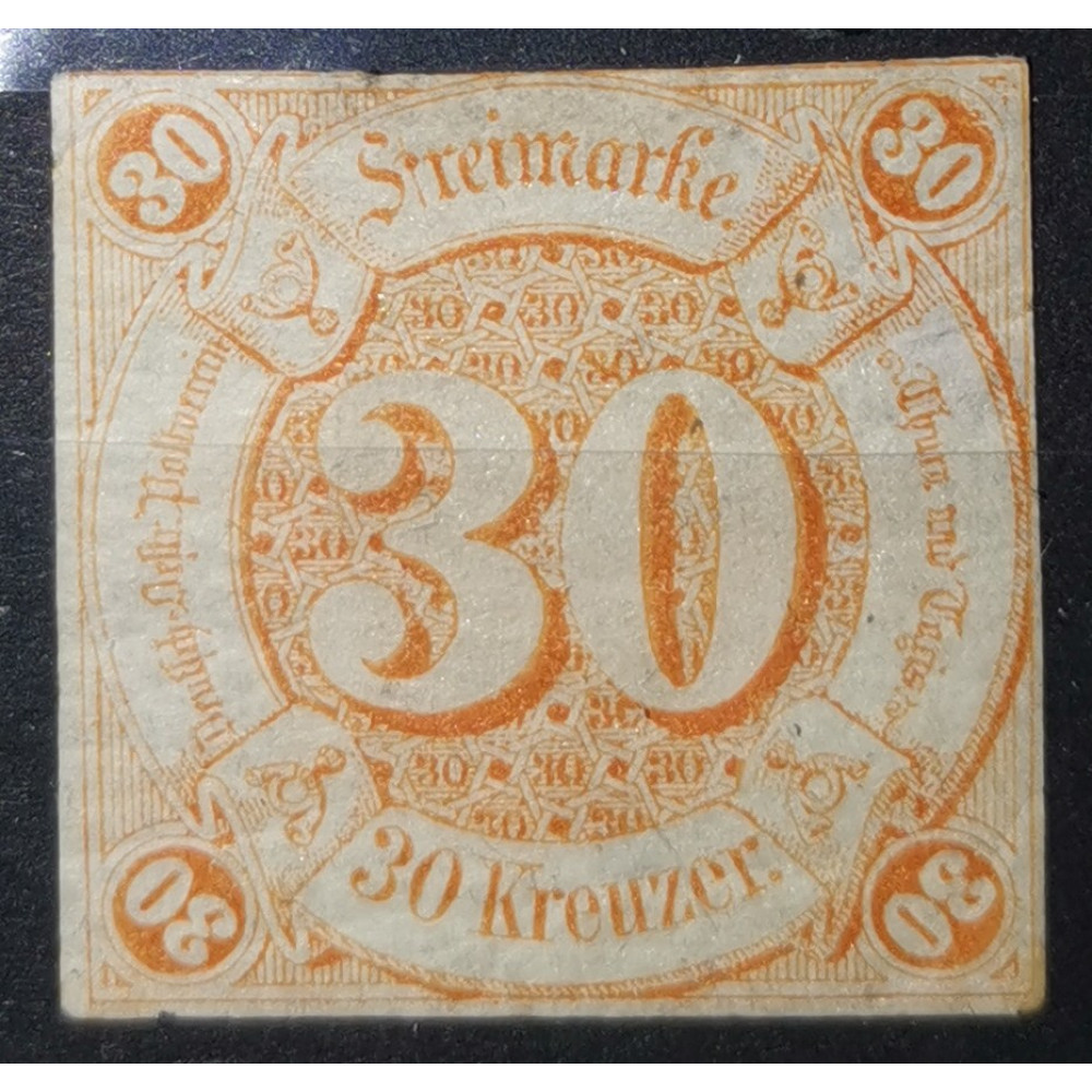 Sello Thurn y Taxis, 30 Kr, Mi.25, MH*