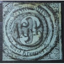 Stamp Thurn and Taxis, 3 Kr, Mi.12, Used/#