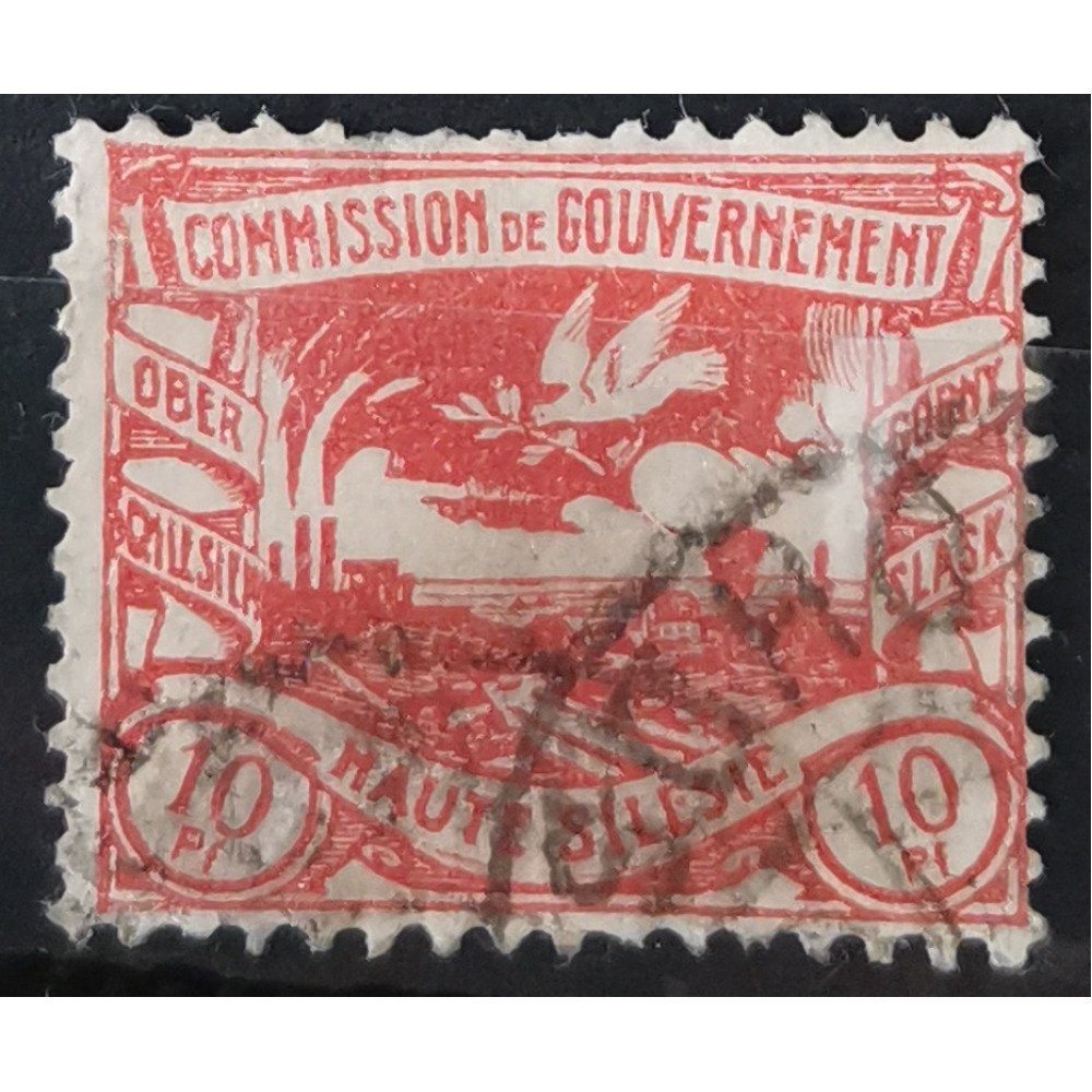 Briefmarke Oberschlesien, 10 Pf, Mi.16, Used/#