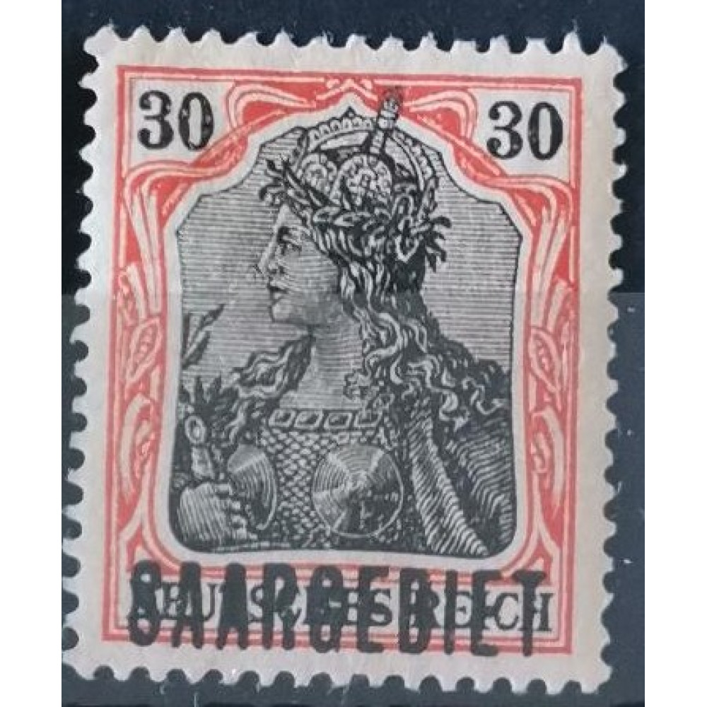 Známka Sársko, 30 Pf, Mi.36*