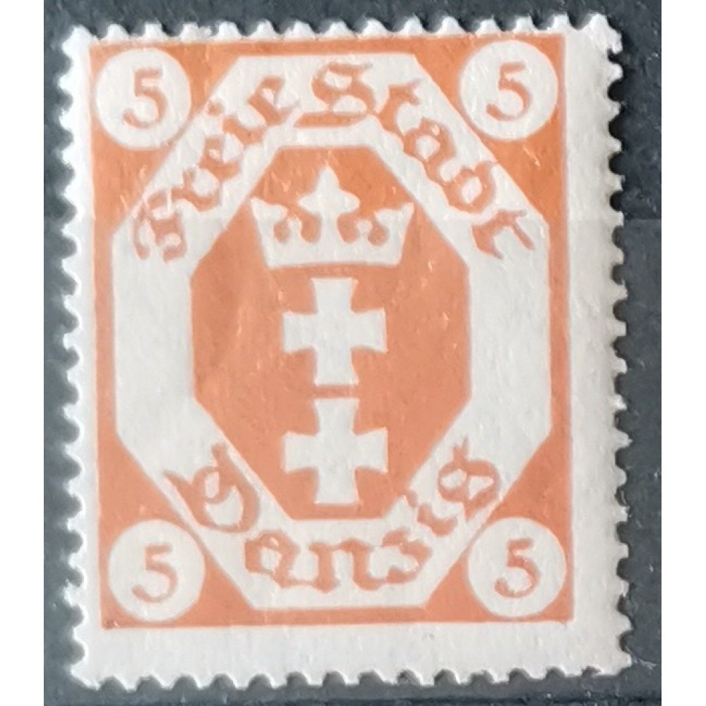 Stamp Danzig, 5 Pf, Mi.73, MH*
