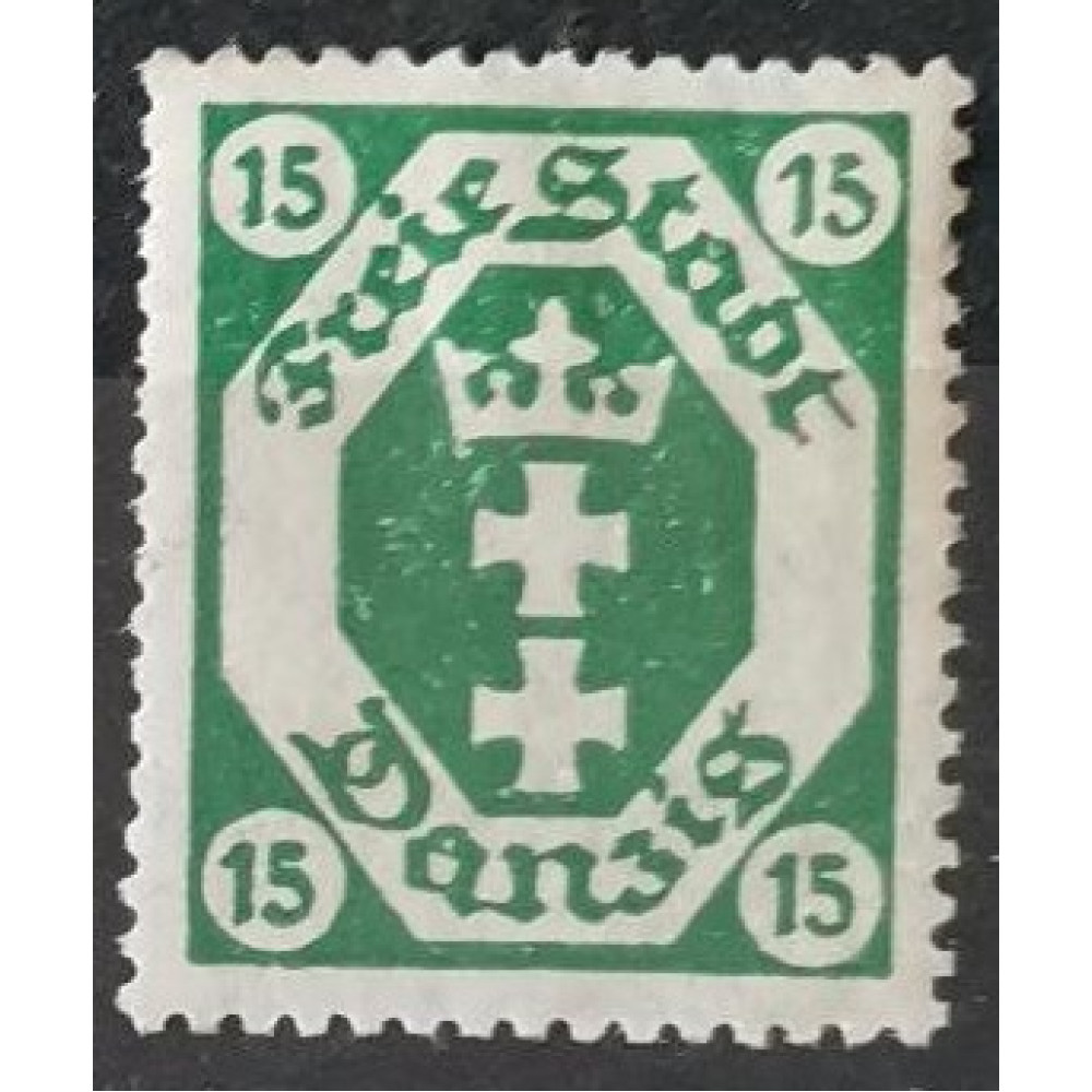 Stamp Danzig, 15 Pf, Mi.75, MH*