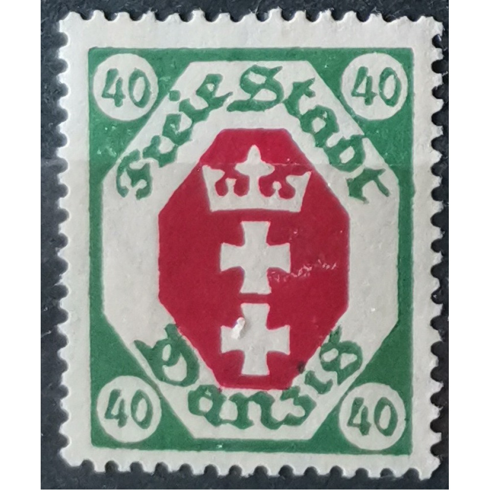 Sello Ciudad Libre de Dánzig, 40 Pf, Mi.79, MH*