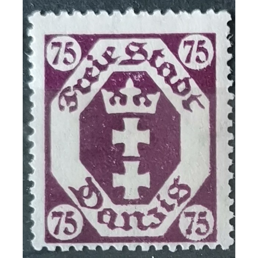 Známka Danzig, 75 Pf, Mi.93*