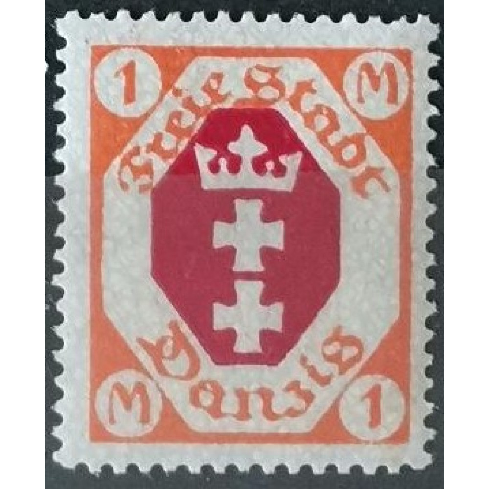 Známka Danzig, 1 M, Mi.83*