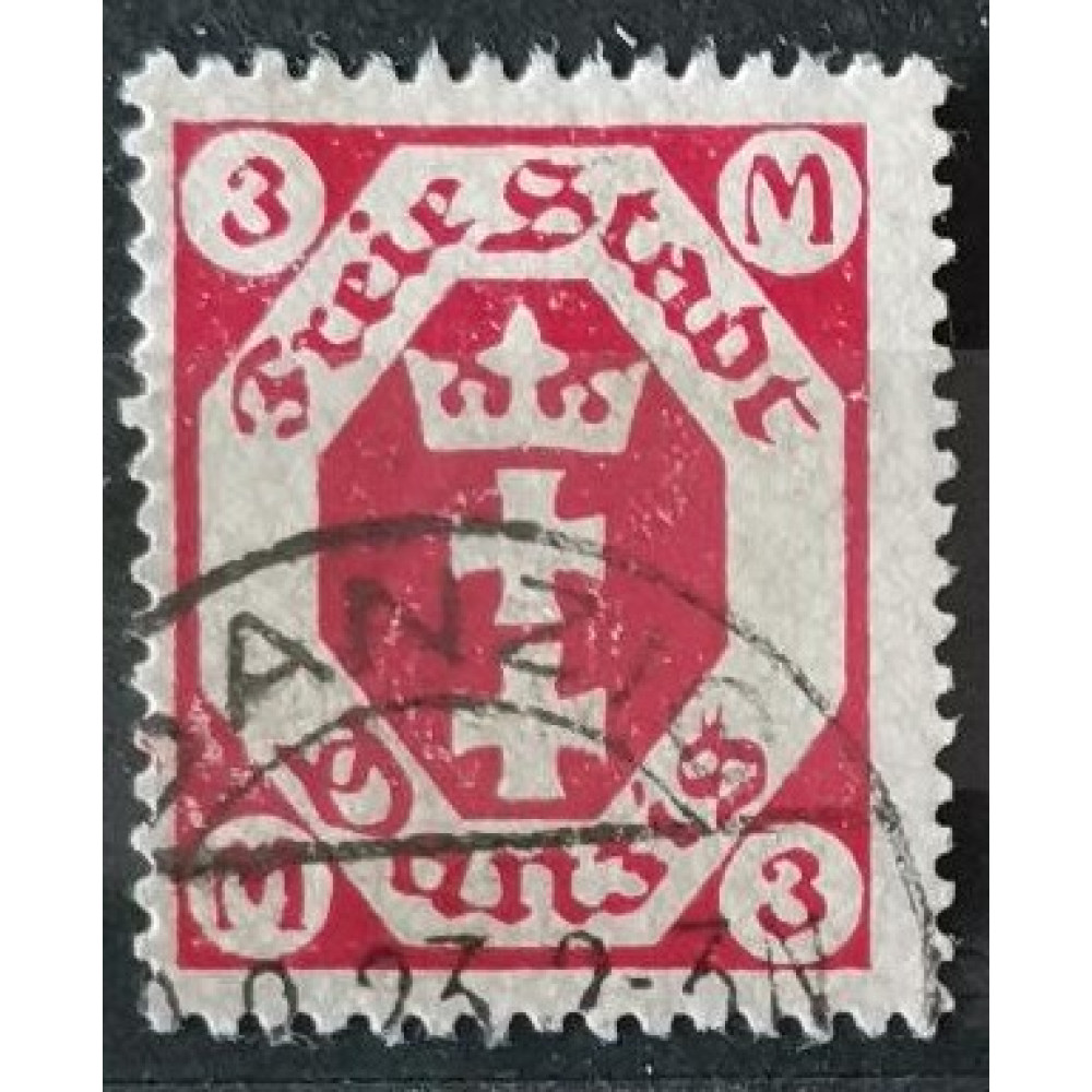 Briefmarke Frei Stadt Danzig, 3 M, Mi.104, Used/#