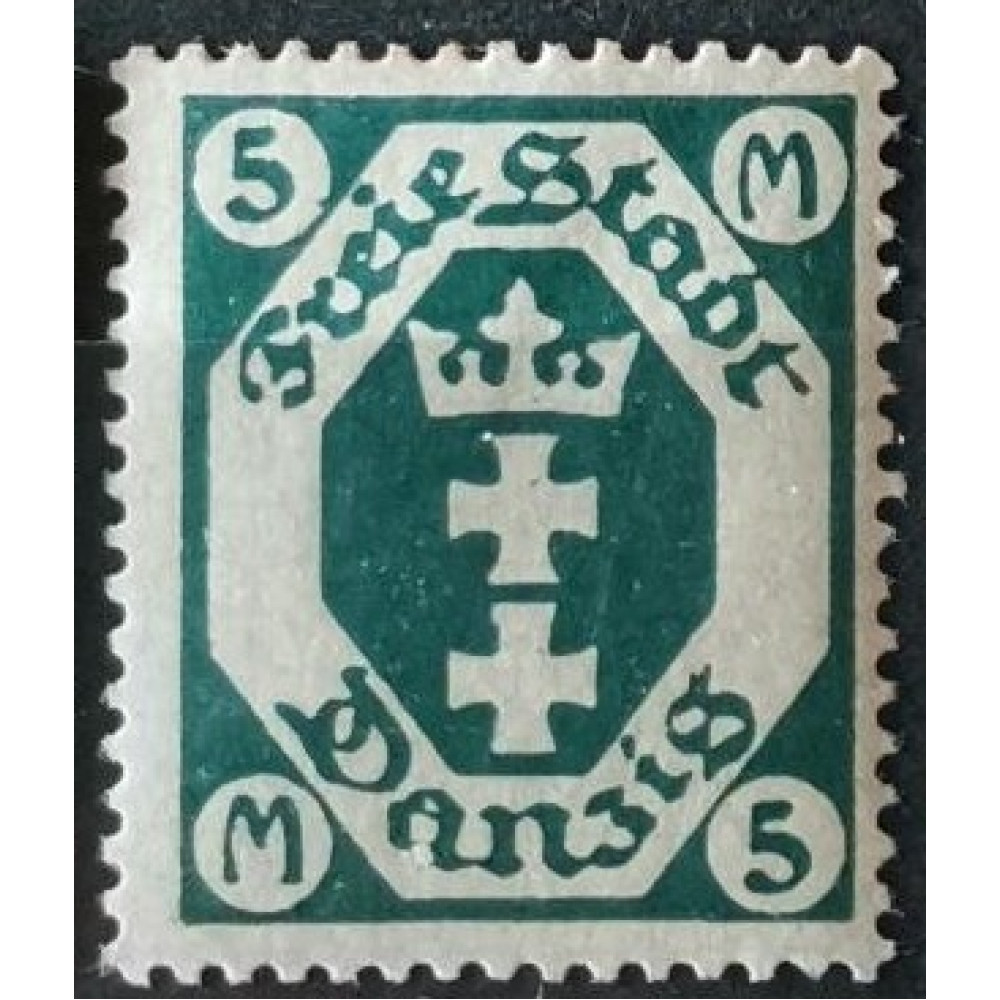 Známka Danzig, 5 M, Mi.108*