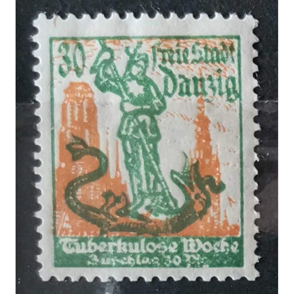 Známka Danzig, 30 Pf, Mi.90*