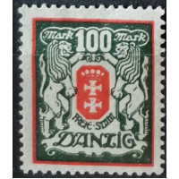 Známka Danzig, 100 M, Mi.128*
