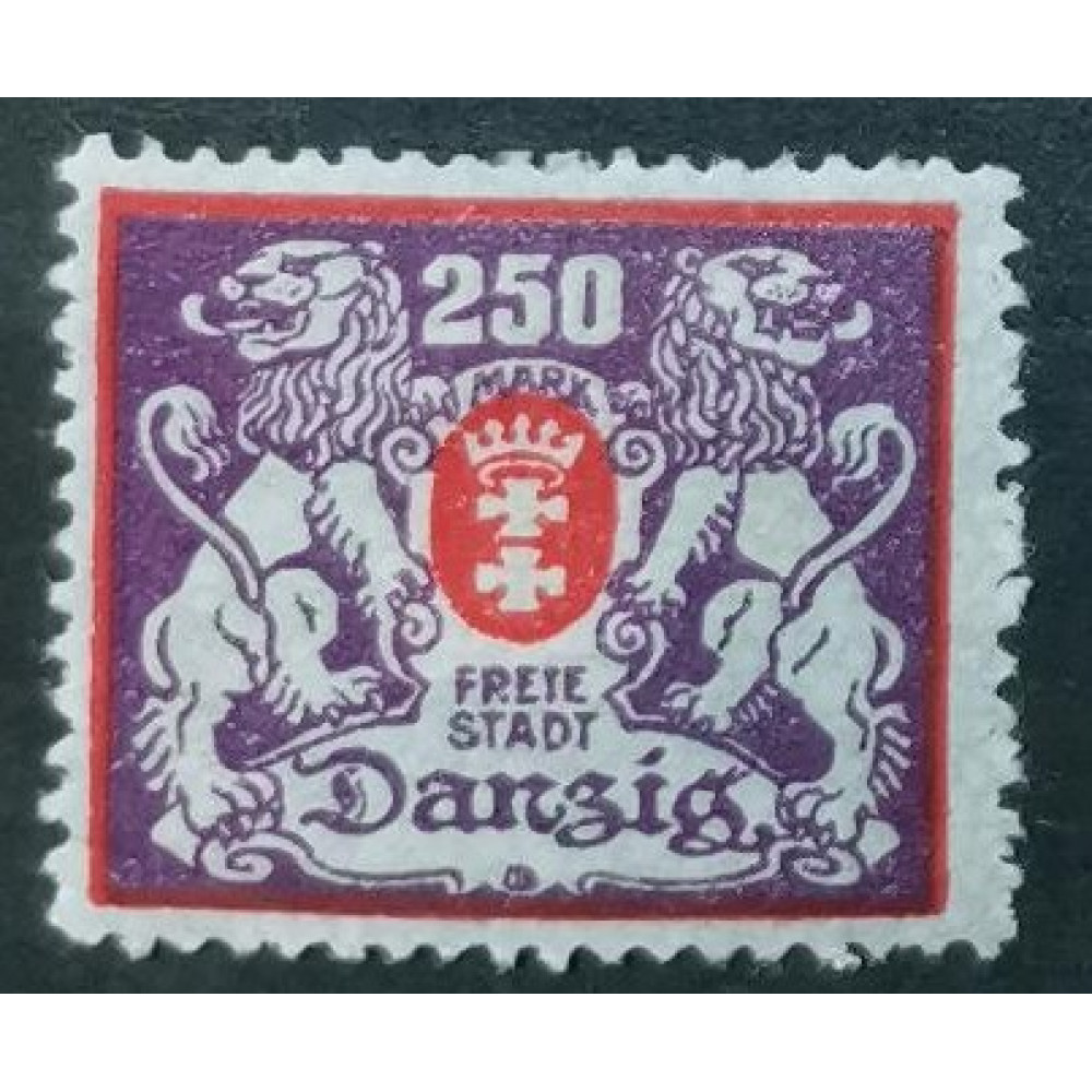 Stamp Danzig, 250 M, Mi.143, MH*