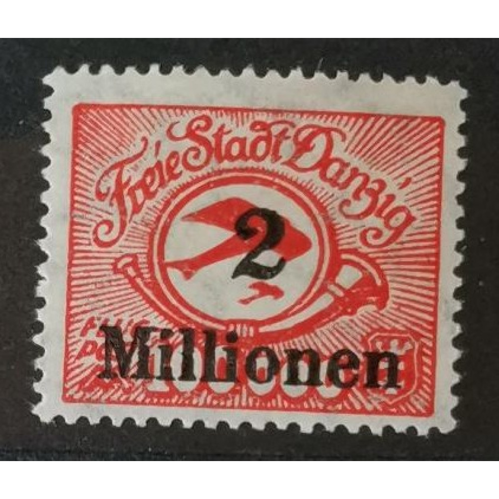 Stamp Danzig, 2 Millionen, Mi.179, MH*