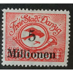 Briefmarke Frei Stadt Danzig, 250 000, Mi.177, MH*