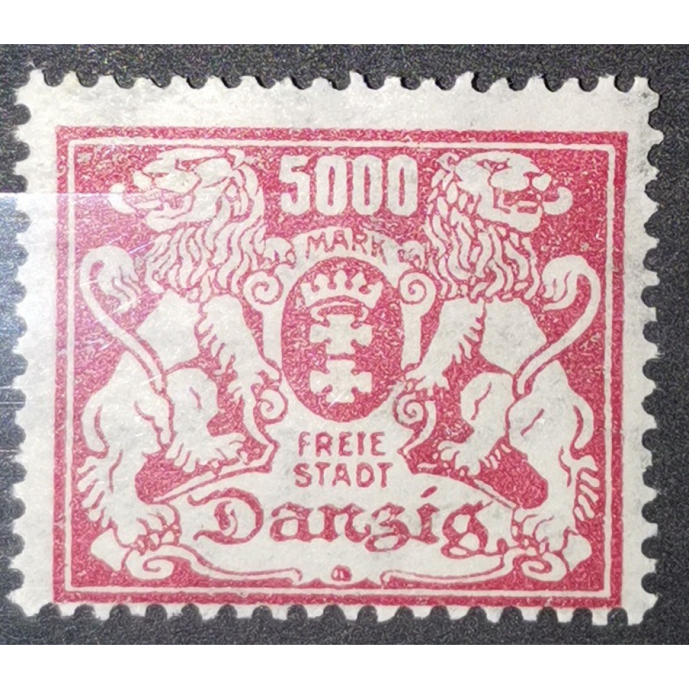 Stamp Danzig, 5 000 M, Mi.152, MH*