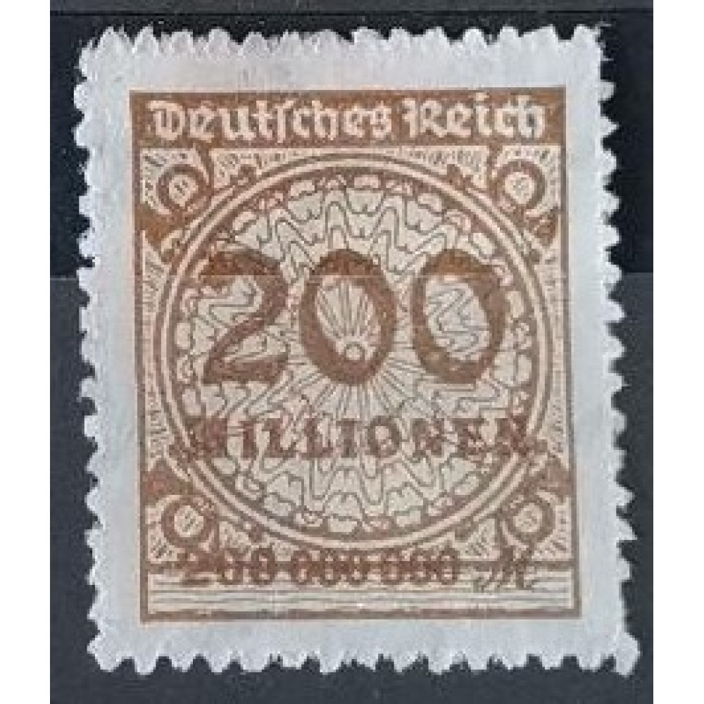 Briefmarke Deutsches Reich, 200Mi.Mk., Mi.323, MH*