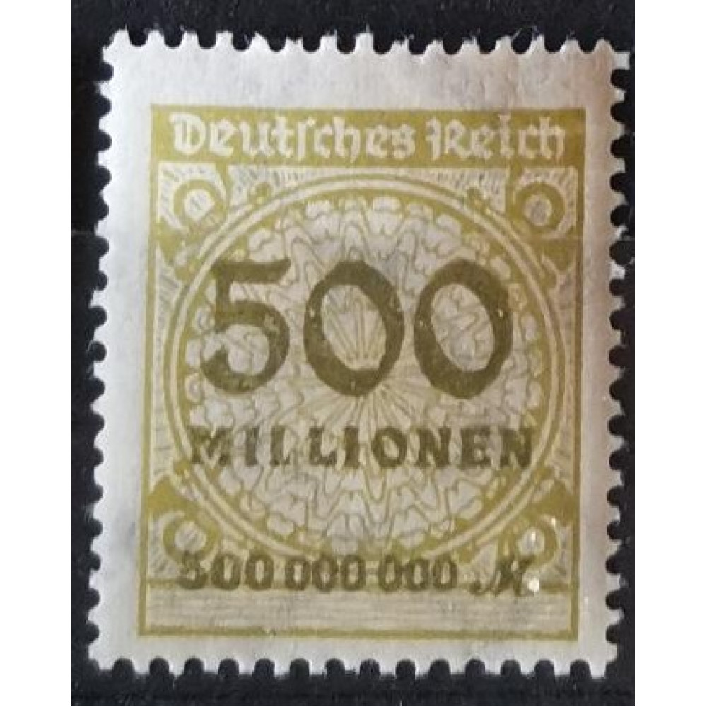 Selo Reich Alemão, 500Mi.Mk., Mi.324, MH*
