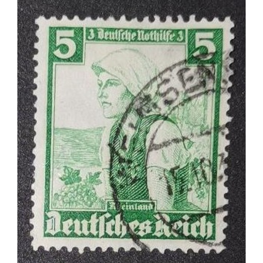 Selo Reich Alemão, 5+3 Pfg., Mi.590, Usado/#
