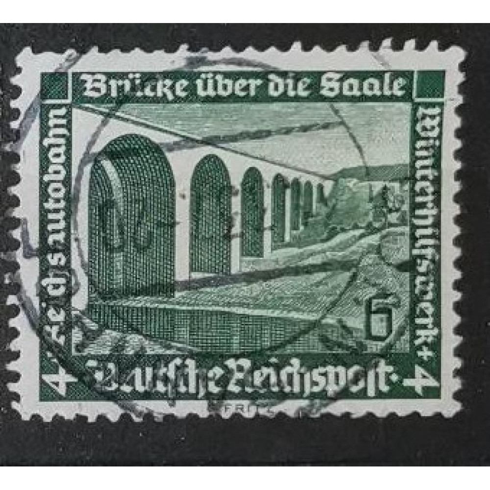 Selo Reich Alemão, 6+4 Pfg., Mi.637, Usado/#