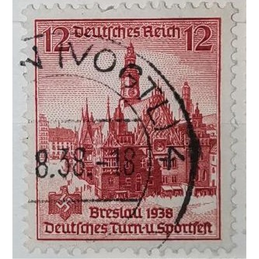 Selo Reich Alemão, 12Pfg., Mi.667, Usado/#