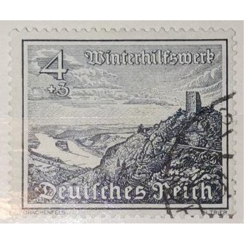 Sello Imperio Alemán (Deutsches Reich), 4+3 Pfg., Mi.731, Usado/#