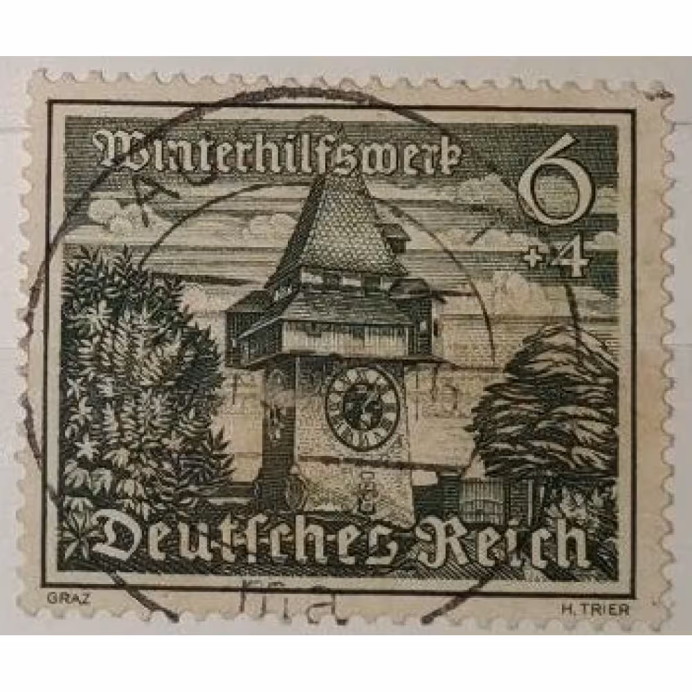 Briefmarke Deutsches Reich, 6+4 Pfg., Mi.733, Used/#