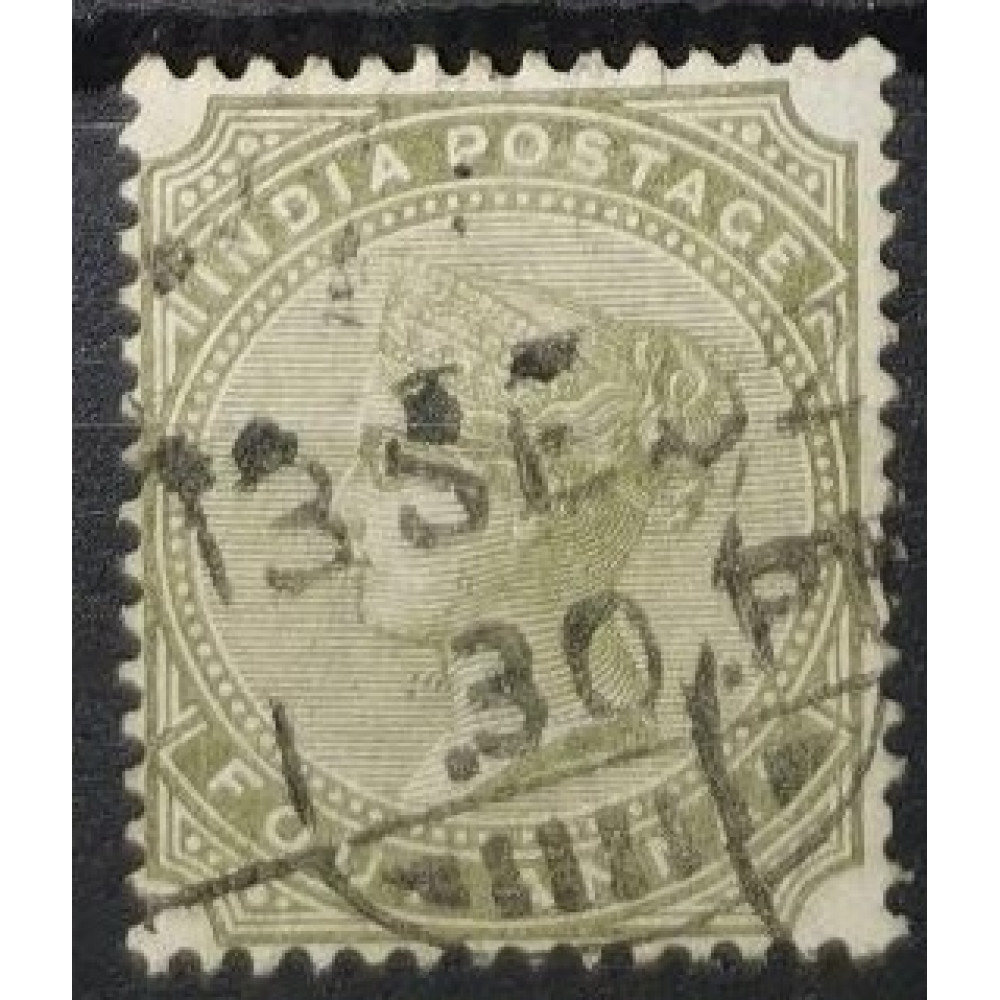 Briefmarke Indien, 4 Anna, Sg.IN95-96, Used/#