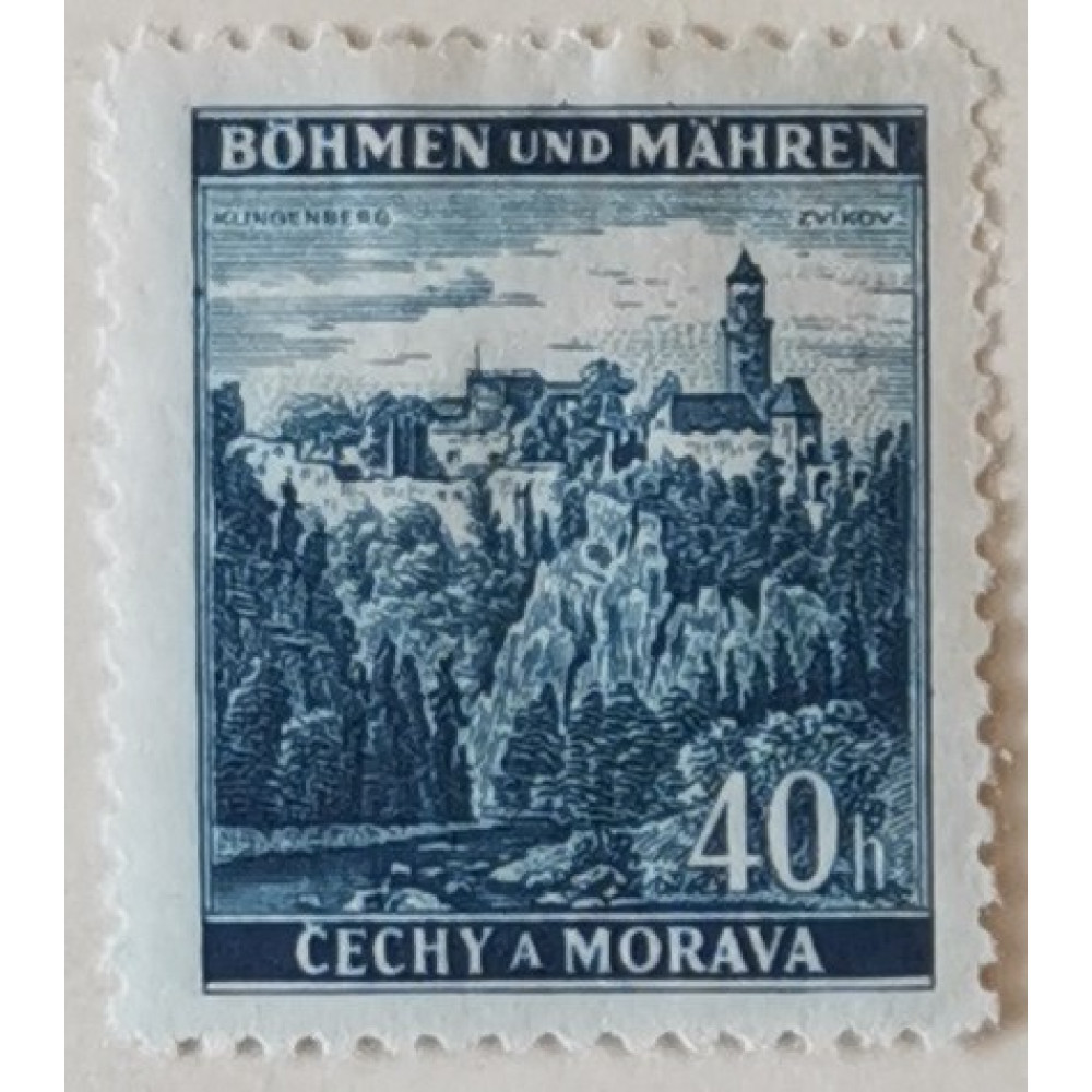 Známka Protektorát Čechy a Morava, 40h, Mi.25*