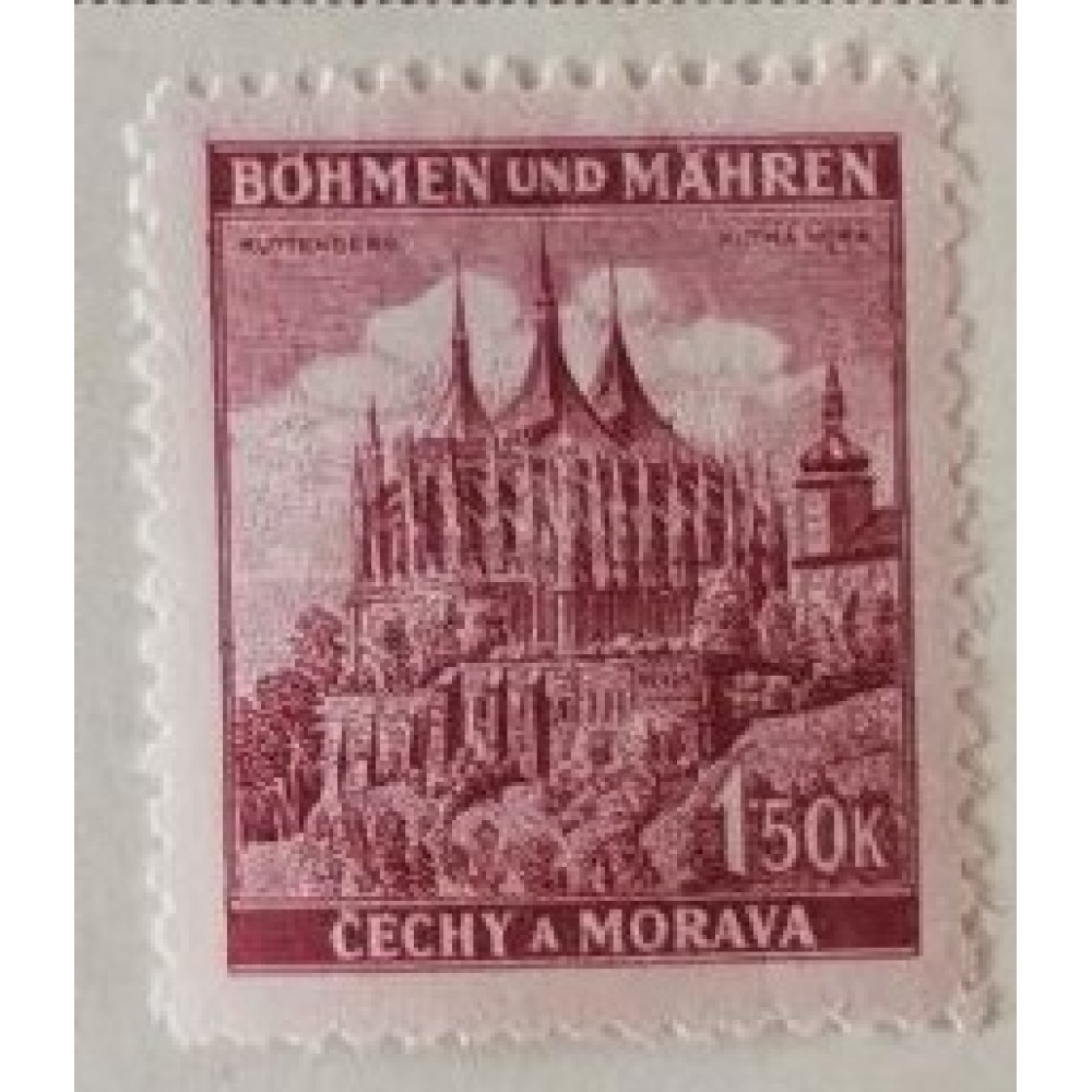 Sello Protectorado de Bohemia y Moravia, 1.50K, Mi.69, MH*