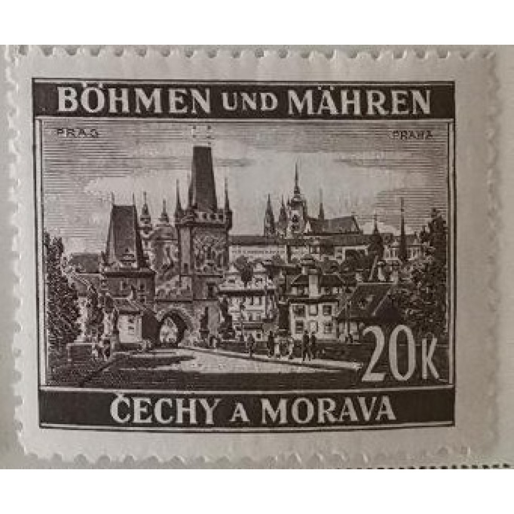 Známka Protektorát Čechy a Morava, 20K, Mi.61*